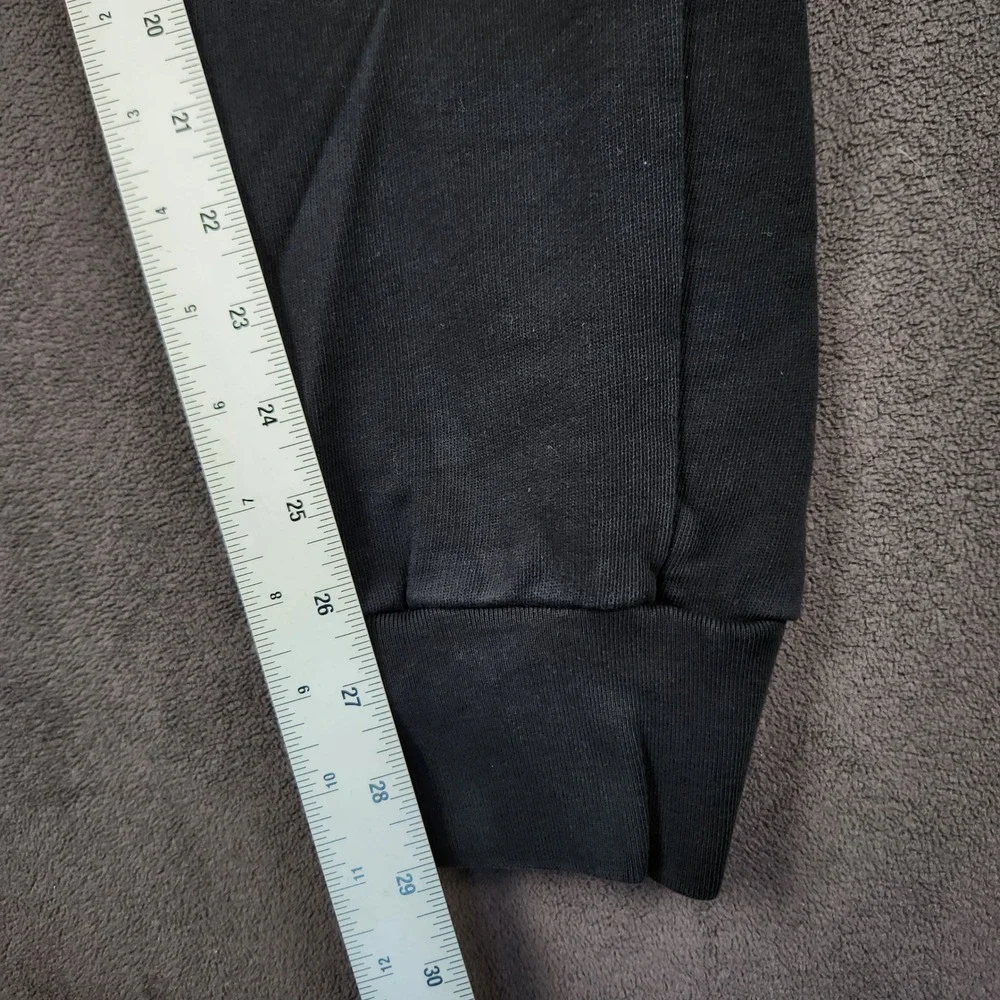 True Religion Jogger Sweatpants Mens Small Black Contrast Stitch Horseshoe Logo